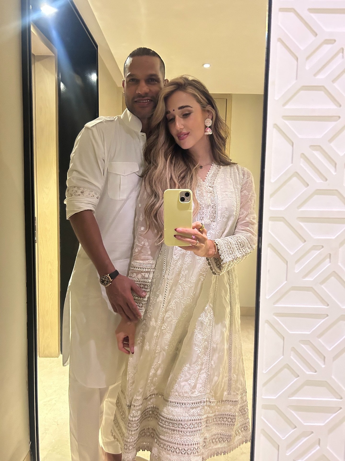 Shikhar Dhawan And Sophie Shine