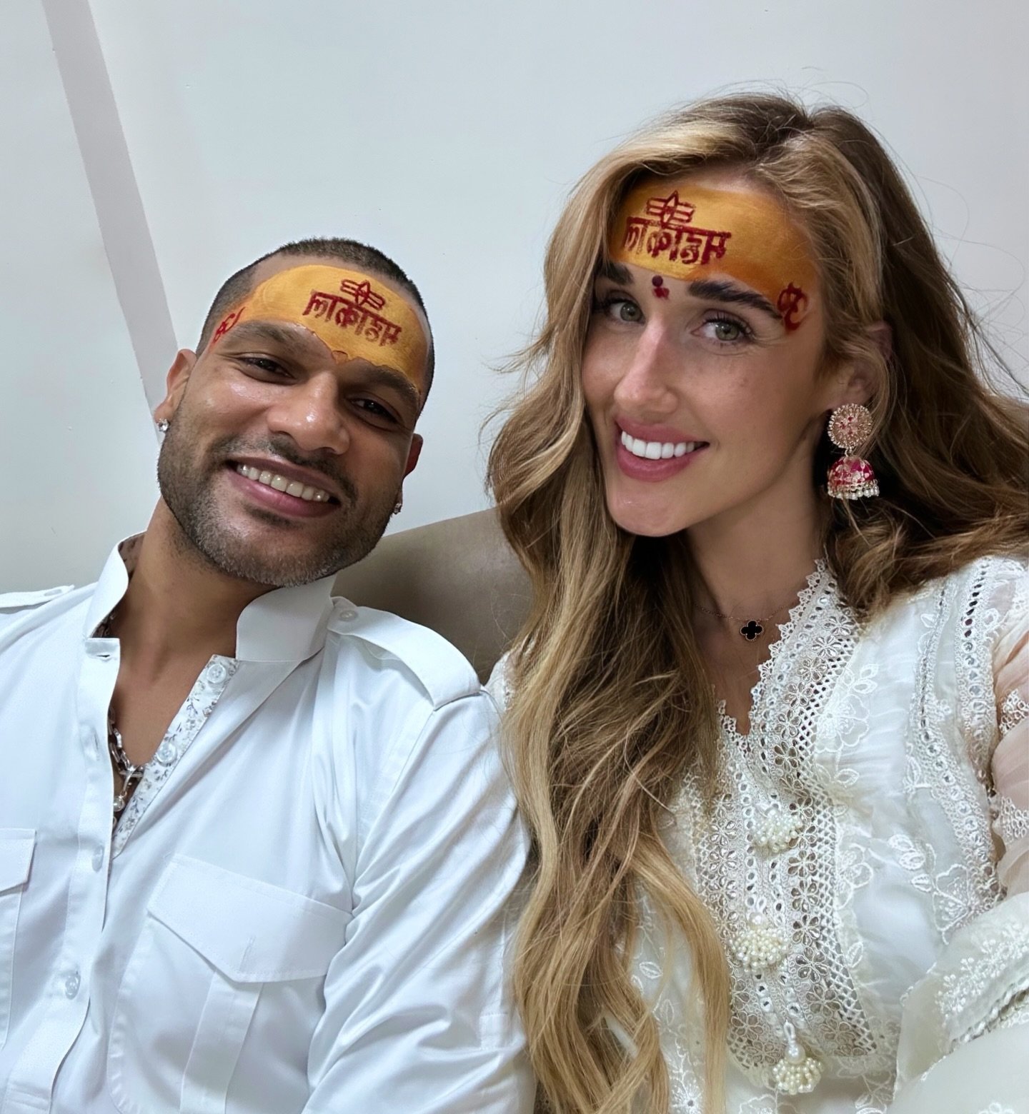 Shikhar Dhawan And Sophie Shine
