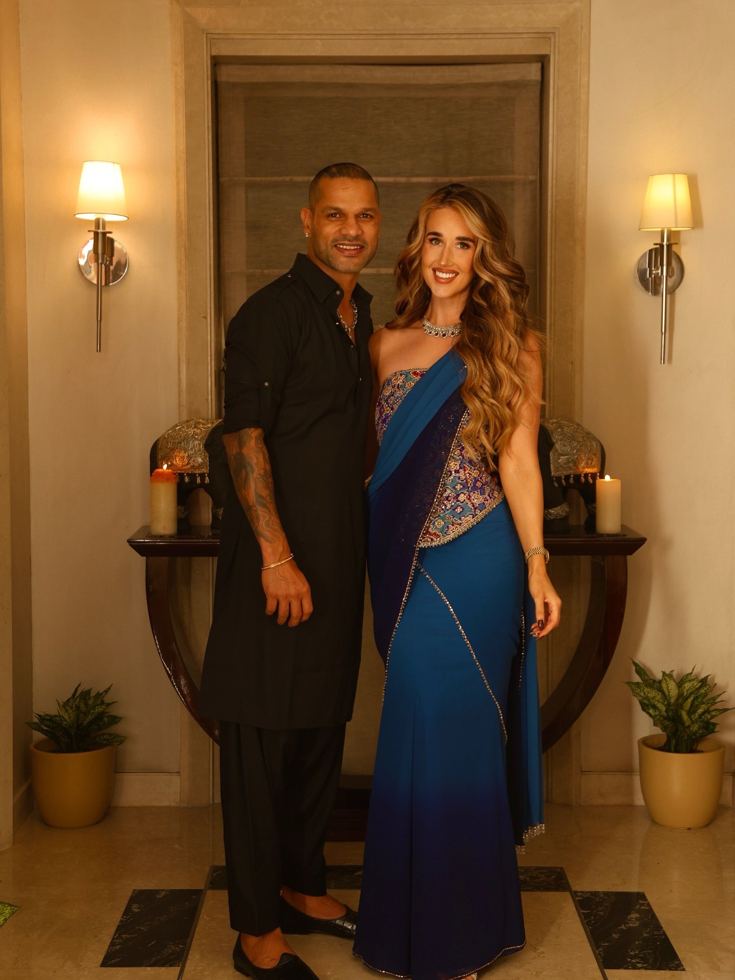 Shikhar Dhawan And Sophie Shine