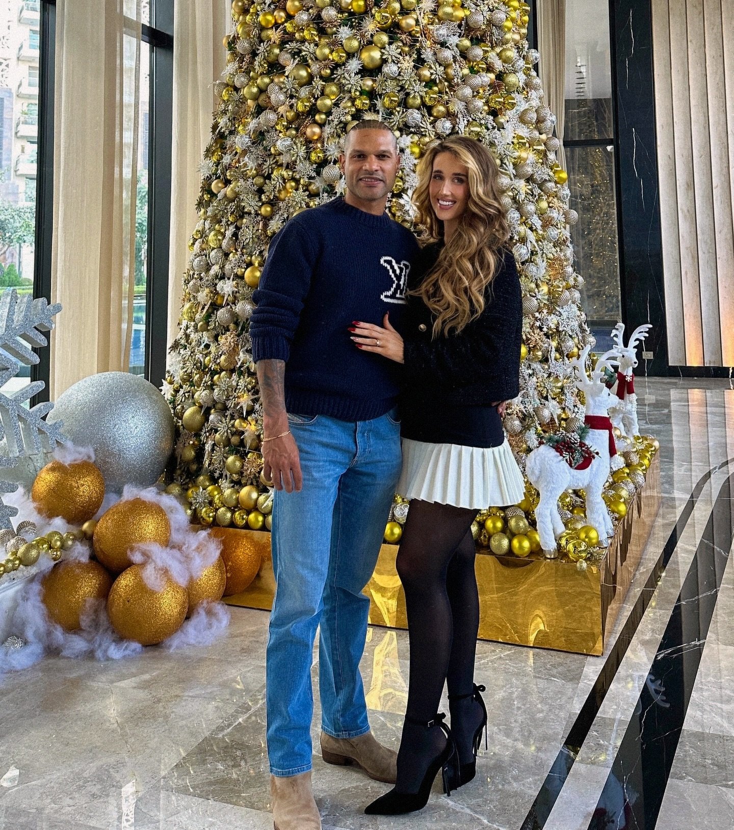 Shikhar Dhawan And Sophie Shine